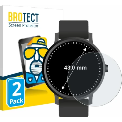 Afbeelding van BROTECT (2 Stuks) Antireflecterende Beschermfolie voor Horloges (Rond, ø: 43 mm) Anti Glare Screen Protector, Mat, Ontspiegelend