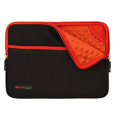 Afbeelding van TECHGEAR Pro Sleeve Case [10] Slanke bescherm hoes met ritssluiting, anti schok bubble interieur past voor iPad 10.2, 9.7, 11, 10.5, Air 4 10.8, 3 2, 2 ROOD