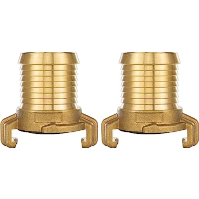 Afbeelding van Poppstar 2x Messing Snelkoppeling 1 1/4 inch Slangtule (Geka systeem koppeling inch)