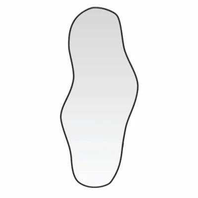 Afbeelding van Wandspiegel 60x25 cm zwart