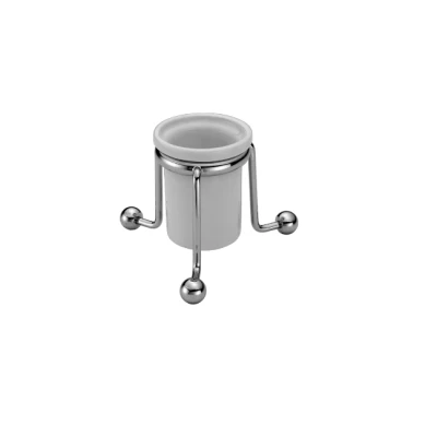 Afbeelding van Huber Croisette Klassiek Closetborstelhouder Chroom Keramiek 4026.01H.CR