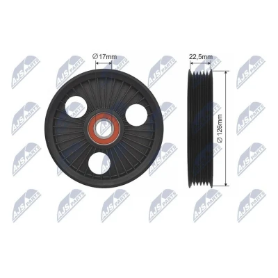 Afbeelding van Geleide rol/omdraairol, Poly V riem NTY RNK RE 016