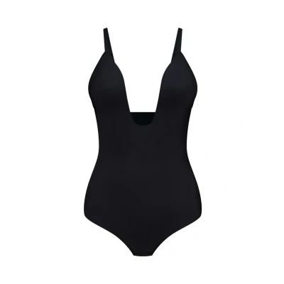 Afbeelding van Bye Bra Sculpting Bodysuit Diepe V String Zwart M