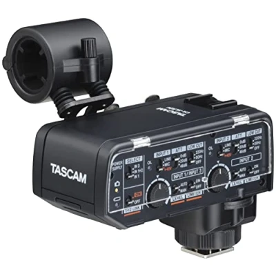 Afbeelding van Tascam CA XLR2d F XLR microfoonadapter voor mirrorless FujiFilm camera&quot;;s