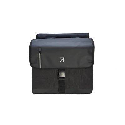 Afbeelding van Willex dubbele canvas kantoortas Bruin Zwart 30 liter