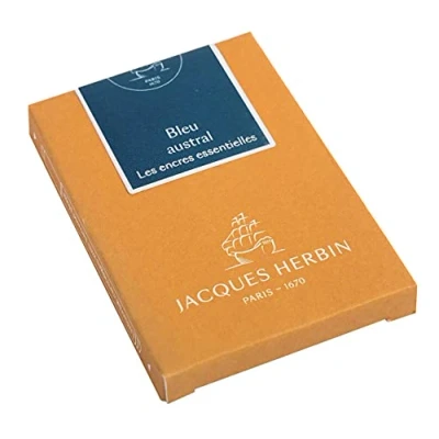 Afbeelding van Jacques Herbin Bleu Astral 7 Universele Inkt cartridges Voor Vulpennen