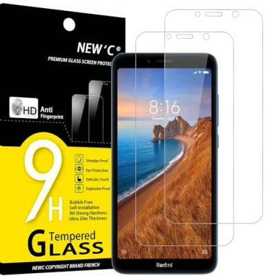 Afbeelding van NEW&#039;C 2 Stuks, Screenprotector voor Xiaomi Redmi 7A, Gehard Glass Schermbeschermer Film 0.33 mm ultra transparant, resistent
