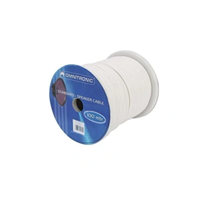 Afbeelding van Omnitronic luidsprekerkabel 2x1.5 100m wit