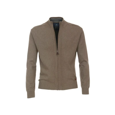 Afbeelding van Redmond Casual Regular Fit Cardigan bruin, Effen