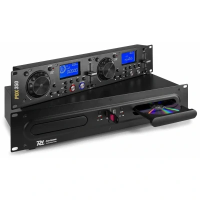 Afbeelding van Power Dynamics PDX350 dubbele CD speler met USB mp3