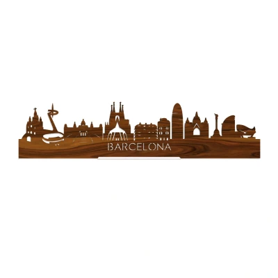 Afbeelding van Standing Skyline Barcelona Palissander