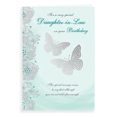 Afbeelding van Piccadilly Greetings Regal Publishing Klassieke Verjaardagskaart Dochter In Law 9 x 6 inch C80952, Zee Groen