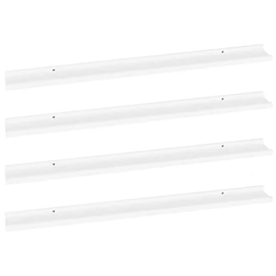 Afbeelding van vidaXL Wandschappen 4 st 100x9x3 cm wit