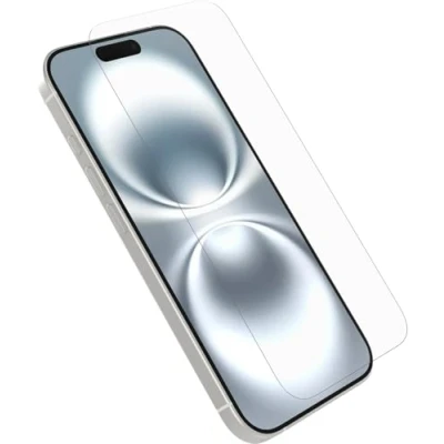 Afbeelding van OtterBox Premium Glass schermbeschermer voor iPhone 16, gehard glas, geavanceerde krasbescherming, overleeft vallen tot 0,9 meter