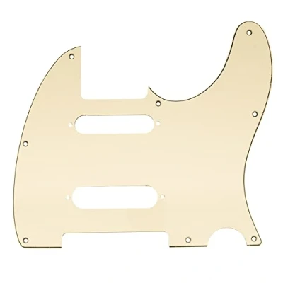 Afbeelding van Musiclily Pro 8 Schroefgaten SS Slagplaat voor USA/Mexico Fender Deluxe Nashville Telecaster Elektrische Gitaar, 3 laags Cream