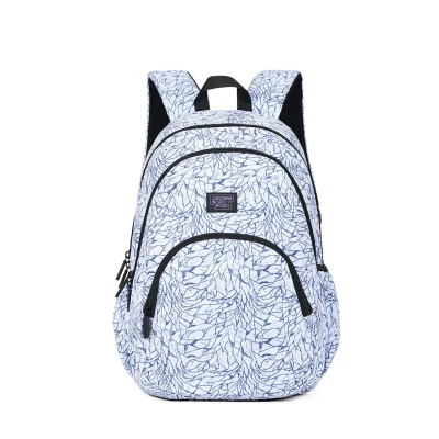 Afbeelding van Aoking Rugzak blauw gemêleerd / wit