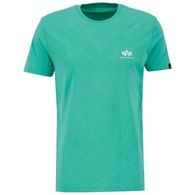 Afbeelding van Alpha Industries Small LOGO Tshirt basic, Heren, Maat: Large, Atomic green