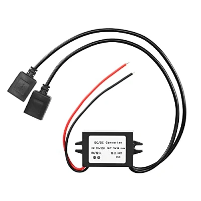 Afbeelding van 12V naar 5V USB Converter DC Buck Module 36V 48V Converteren Dual Vrouwelijke 10 55V 3A 15W Adapter Regulator Auto Power