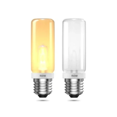 Afbeelding van DoRight 150W E27 Röhrenförmige Halogenlampen Glühbirnen Warmweiß 2800K Dimmbar 1883 Lumen Frost Halogen Leuchtmittel für Studio, Schlafzimmer, Wohnzimmer, Büro 220V 2er Pack