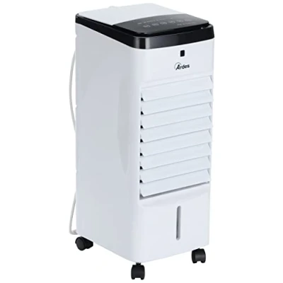 Afbeelding van ARDES AR5R06D Verdampingskoeler, compact en krachtig, luchtbevochtiger met 3 snelheden, luchtstroom, automatische oscillatie, timer, afstandsbediening stoffilter, wit, 56 x 22,7 26,8 cm