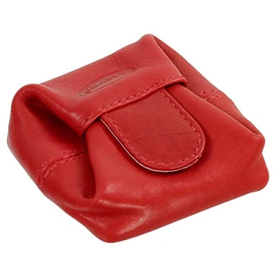 Afbeelding van Branco geldzakje, mini portemonnee, muntenbeurs, klapbeurs, leer, 6,5 cm, rood, Breite ca. cm Höhe Tiefe 2 modern