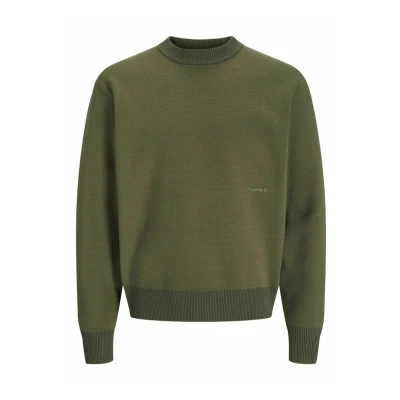 Afbeelding van Jack &amp; Jones MIT Rundhals Einfarbig Trui, Heren, Maat: XS, Khaki