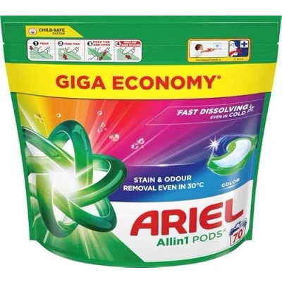 Afbeelding van Ariel wasmiddel pods mountain spring All in 1 70 wasbeurten
