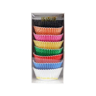 Afbeelding van PME BC950 Geassorteerde metalen folie bak/cupcake hoesjes, set van 8 stuks, 100 stuks