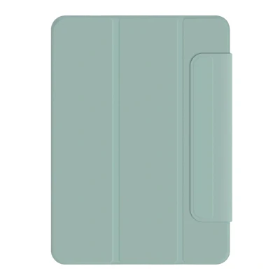 Afbeelding van Apple iPad Pro 11 (2024) M4 Hoes: Pomologic BookCover Bookcase Minty Fresh Kunstleder Tablet Hoezen