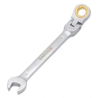 Afbeelding van DAKCOS Flexibele Hoofd Ratchet Combinatie Wrench Spanner 6mm Chroom Vanadium Staal