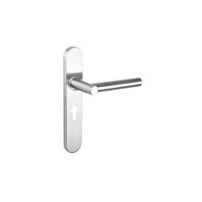 Afbeelding van Lavuzo deurkruk Grosetto RVS met afgerond schild PC55 Per set
