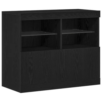Afbeelding van vidaXL Dressoir Zwart eiken Bewerkt hout, MDF Medium Buffet