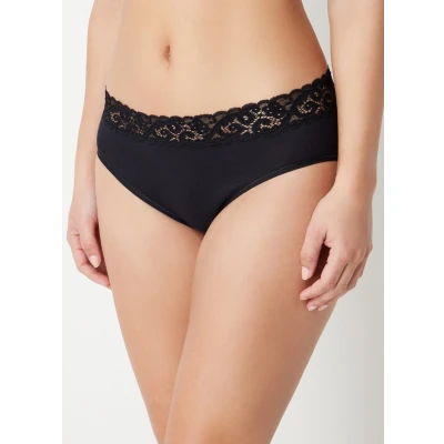 Afbeelding van Hanro dames Moments slip met kant in de kleur Zwart, maat: XS