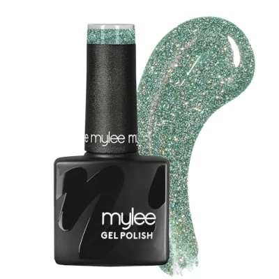 Afbeelding van Mylee Gel Nagellak 8ml [Emerald City] UV/LED Soak Off Nail Art, Manicure en Pedicure, Professioneel Thuisgebruik, Langdurig, Vegan &amp; Cruelty Free [Fine Glitter Range]