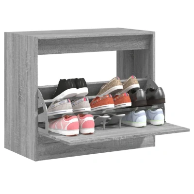 Afbeelding van Schoenenkast 80x42x69 cm bewerkt hout grijs sonoma eikenkleurig