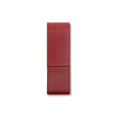 Afbeelding van Lamy A315 Lederwaren Hoogwaardig nappaleder etui 859 in de kleur rood voor twee schrijfgerei