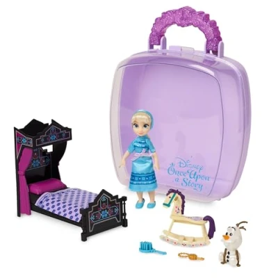 Afbeelding van Disney Store Officiële Disney&#039;s Once Upon a Story Elsa Mini Poppen Speelset, Frozen, 7 St., Speelfiguur Set met Accessoires, Inclusief Olaf, Hobbelpaard Geschikt voor Kinderen vanaf 3 Jaar