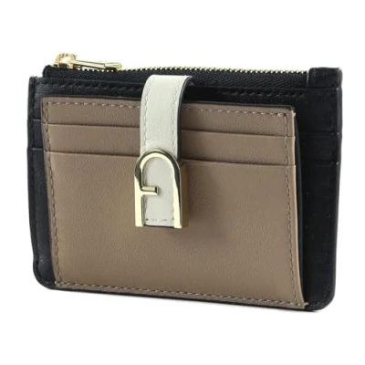 Afbeelding van FURLA Flow Card Case M Greige + Marshmallow Nero int.