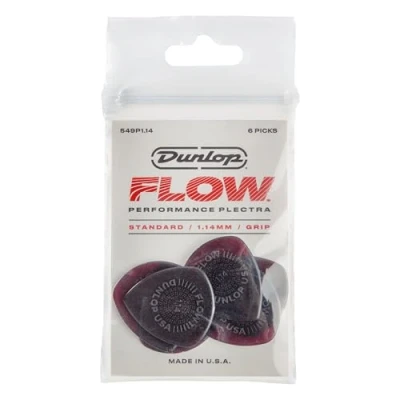 Afbeelding van Dunlop 549P114 Flow Grip 1.14 mm plectrumset (6 stuks)