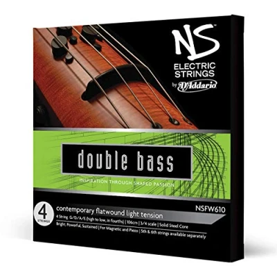 Afbeelding van D&#039;Addario NSFW610 Elektrische contrabas snarenset meervoudig gedraaide stalen kern Light