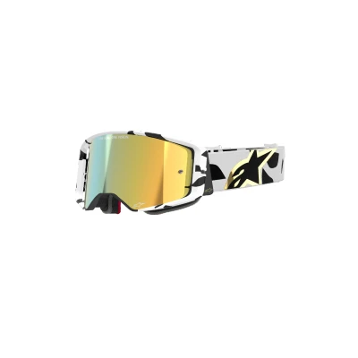 Afbeelding van Alpinestars Supertech Corp Crossbril Wit / Goud (Lens: Spiegel Goud)