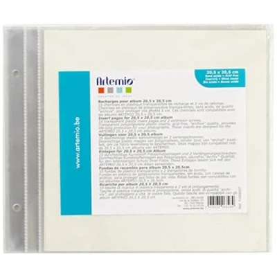 Afbeelding van Artemio 20,5 x cm 10 delige kunststof mouwen voor ScrapBooking Album, transparant