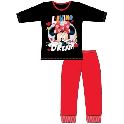 Afbeelding van Minnie Mouse pyjama maat 140 Living the dream pyjamaset zwart / rood
