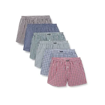 Afbeelding van Lower East Heren Amerikaanse boxershorts, Meerkleurig, set van 6, L
