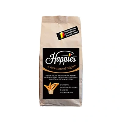 Afbeelding van Happies bakmix 2,5 Kg, heerlijke en knapperige churros, kant klare mix voor deegmix makkelijk te bereiden door enkel toevoeging van water