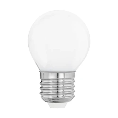Afbeelding van EGLO LED lamp E27, Edison bol gloeilamp Milky, 4 Watt (40w equivalent), 470 Lumen, lichtbron warm wit, opaal glas, 2700 Kelvin, G45, Ø 4,5 cm
