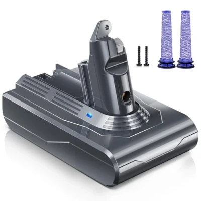 Afbeelding van Keenstone 6500 mAh batterij voor Dyson V6 DC62 SV03, compatibel met Animal Pro SV04 SV05 SV06 SV07 SV09 DC58 DC59 DC61 DC72 DC74, 21,6 V Li ION filters en schroeven