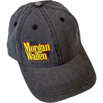 Afbeelding van Morgan Wallen Stacked Logo Side Baseball pet Grijs