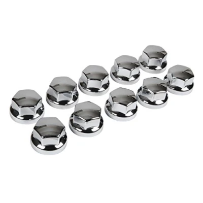 Afbeelding van ABS universele moerkapjes voor vrachtwagens, set van 10 stuks ? 32/33 mm Chroom