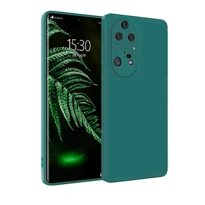 Afbeelding van MyGadget Silicone Case compatibel met Huawei P50 Pro duurzame beschermende TPU Slim Back Cover krasbestendig Mobile Matte olijfgroen